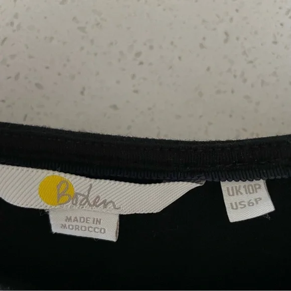 Boden Jersey Black Mini Fit and Flare Dress Size 6P - Picture 6 of 6